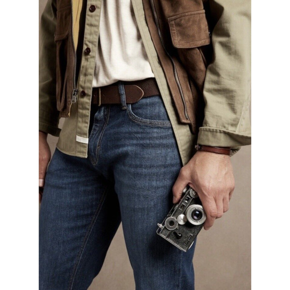 New Banana Republic Mens Straight Size 44 x 34 Organic Cotton Mid Rise NWT - Picture 3 of 11